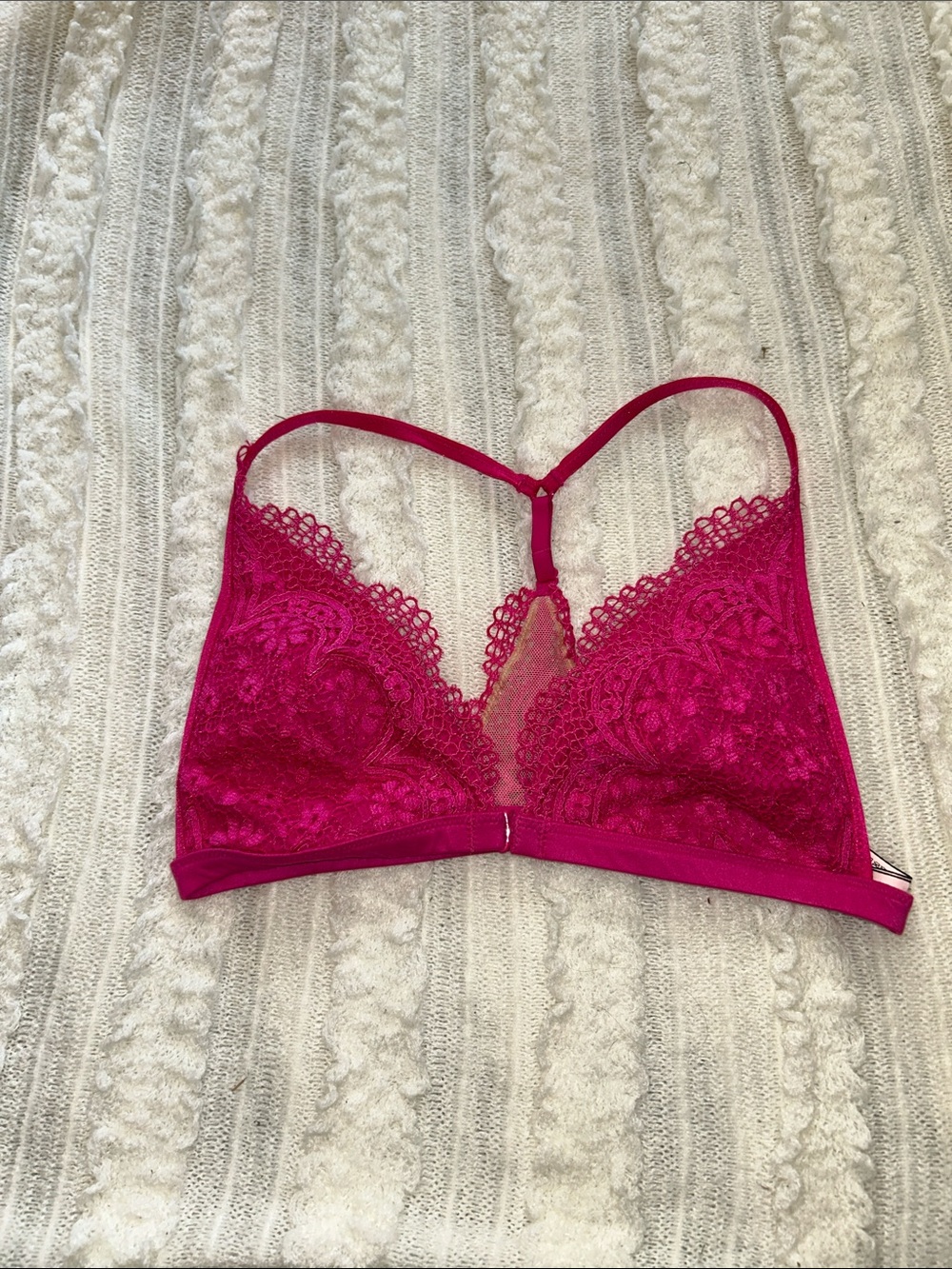 Victoria's Secret Fuchsia Lace Racerback Bralette
